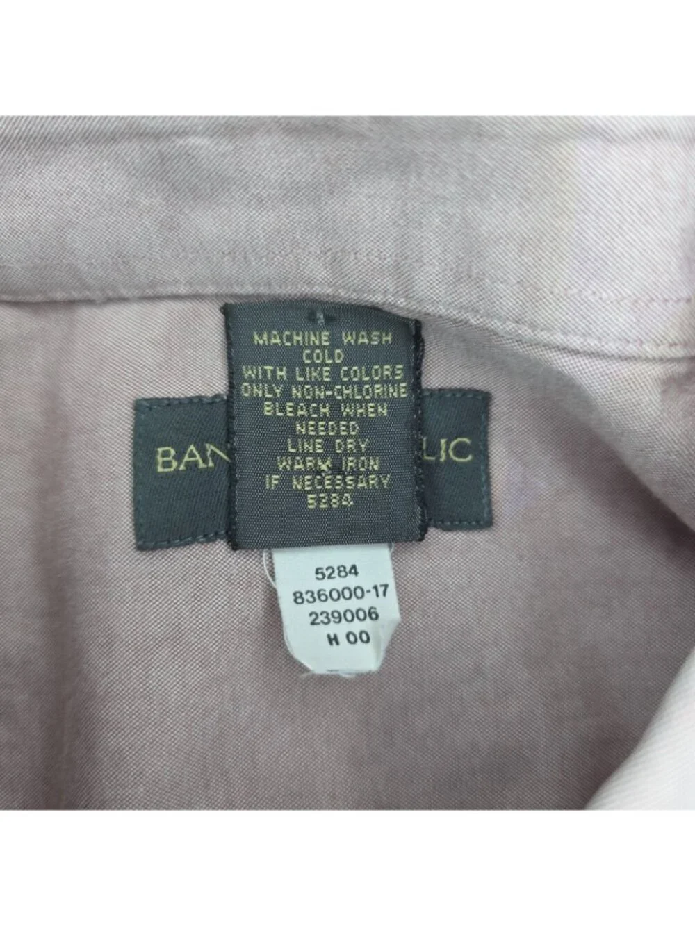 Banana Republic Stretch Button Shirt Mens Large Long Sleeve Cotton Blend Solid